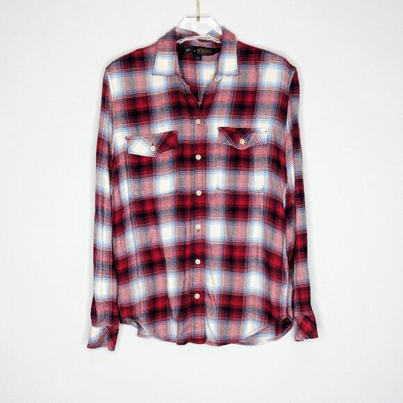 Gap Pendleton Red Gradient Plaid Button Down Shirt Long Sleeve Size S - Picture 1 of 8